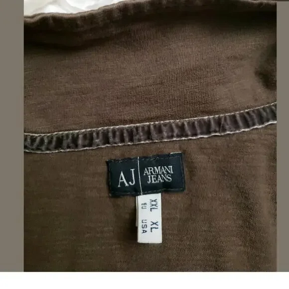 AJ Armani Jeans Mens Sweater Mock-neck Grey US XL 1/4 Zip Long Sleeve - Picture 7 of 8